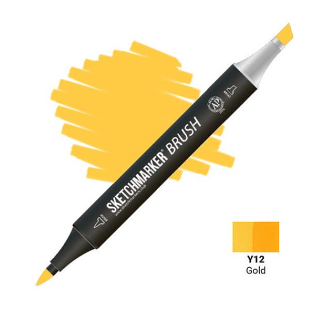 Маркер SketchMarker Brush Y12 Золото SMB-Y12