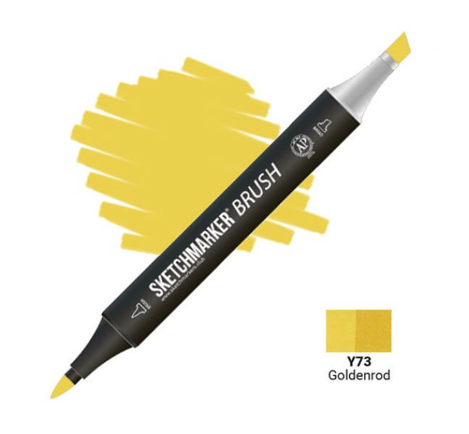 Маркер SketchMarker Brush кисть Золотистий SMB-Y73
