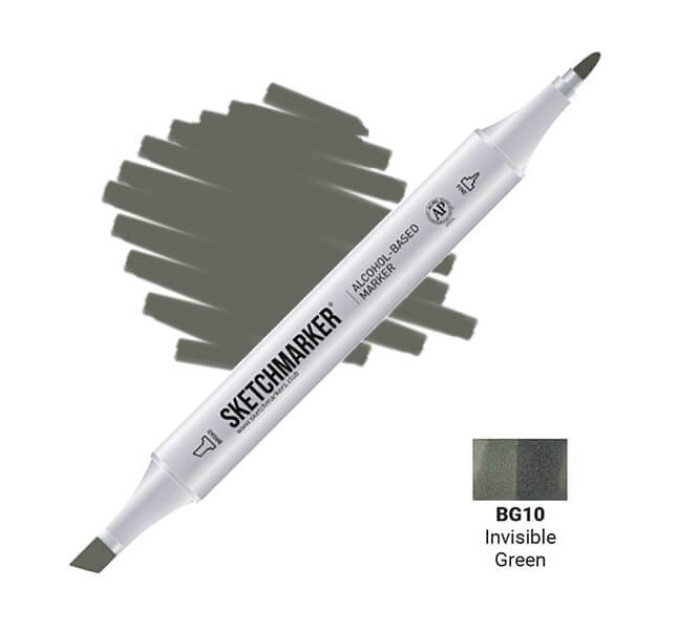 Маркер двусторонний SketchMarker Невидимый зеленый, SM-BG010