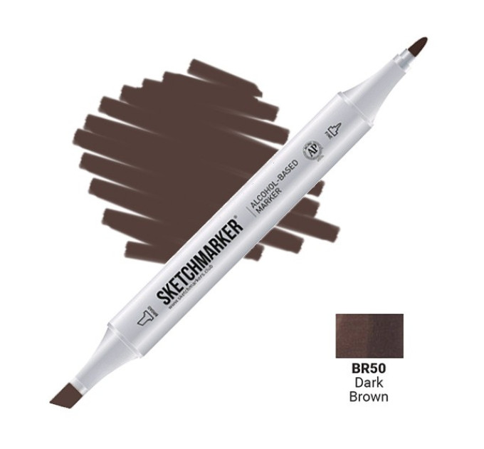 Маркер двусторонний SketchMarker Темно-коричневый, SM-BR050