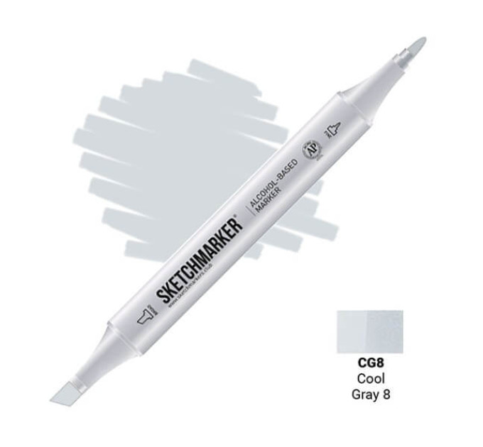 Маркер Sketchmarker Cool Gray 8 (Прохладный серый 8), SM-CG08