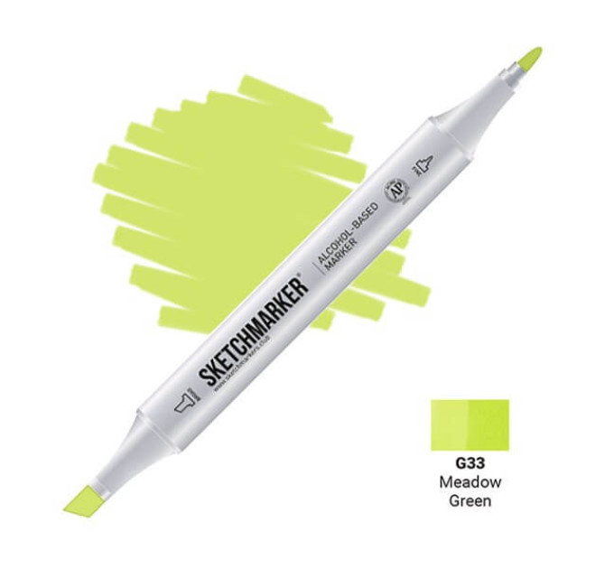 Маркер двусторонний SketchMarker Зеленый луг, SM-G033