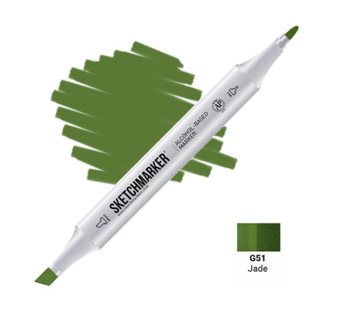 Маркер двусторонний SketchMarker Нефрит, SM-G051