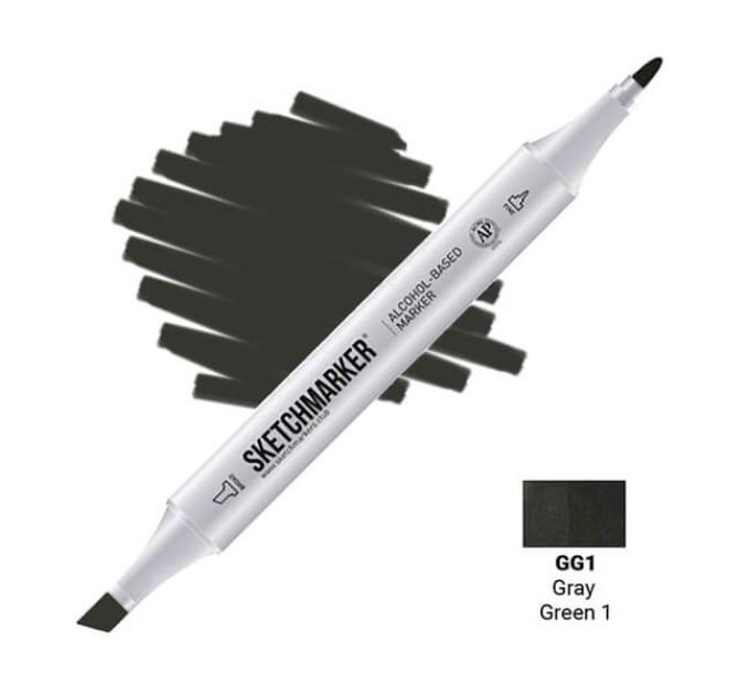 Маркер двусторонний SketchMarker Серо-зеленый 1, SM-GG01