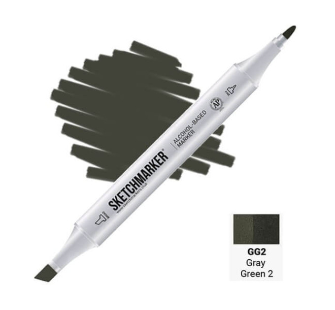 Маркер Sketchmarker Gray Green 2 (Серо-зелёный 2), SM-GG02