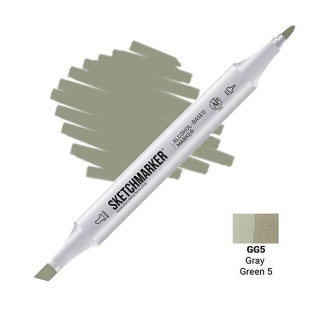 Маркер Sketchmarker Gray Green 5 (Серо зелёный 5), SM-GG05