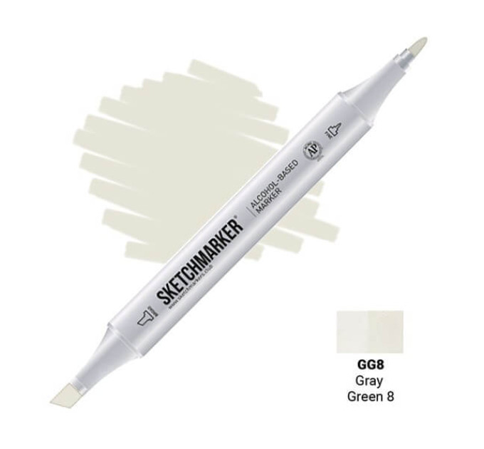 Маркер Sketchmarker Gray Green 8 (Серо-зелёный 8), SM-GG08