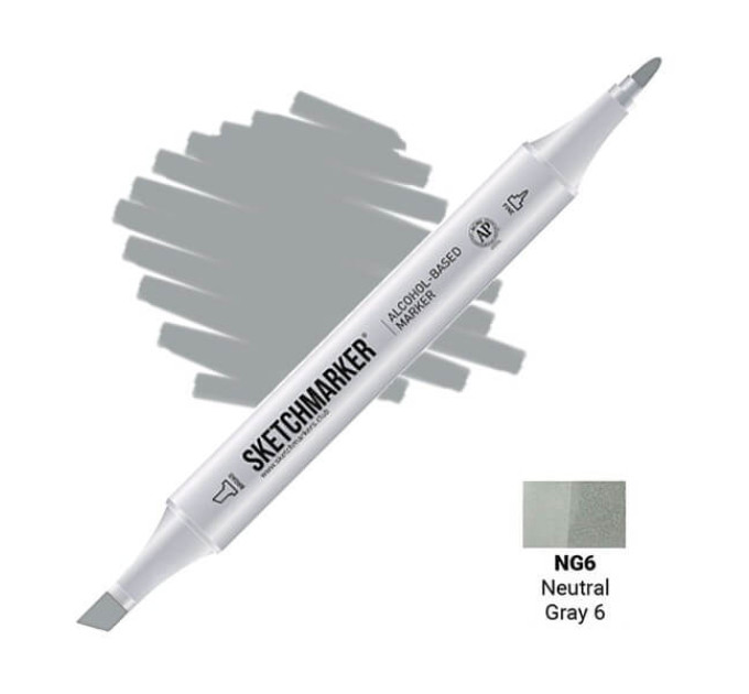Маркер Sketchmarker Поштучно SKETCHMARKER Neutral Gray 6 (Нейтральный серый 6), SM-NG06