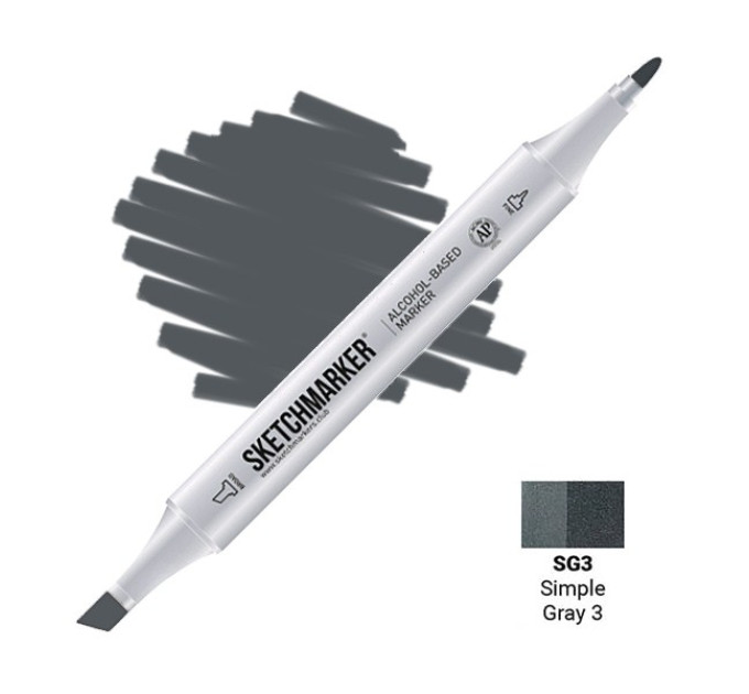 Маркер Sketchmarker SG3 Simple Gray 3 (Простий сірий 3) SM-SG3