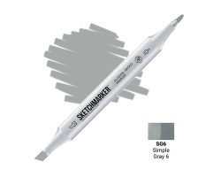 Маркер Sketchmarker Simple Gray 6 (Простой серый 6), SM-SG06