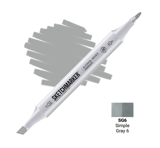 Маркер Sketchmarker Simple Gray 6 (Простой серый 6), SM-SG06