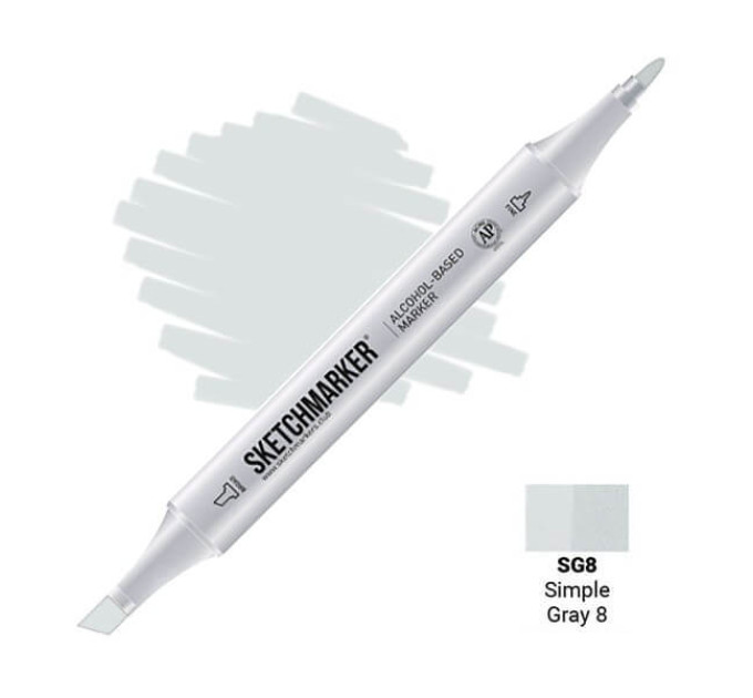 Маркер Sketchmarker Поштучно SKETCHMARKER Simple Gray 8 (Простой серый 8), SM-SG08