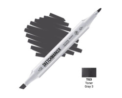 Маркер двусторонний SketchMarker Тонированный серый 3, SM-TG03