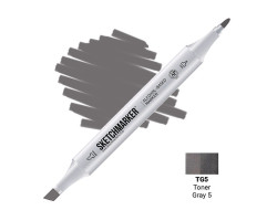 Маркер двусторонний SketchMarker Тонированный серый 5, SM-TG05