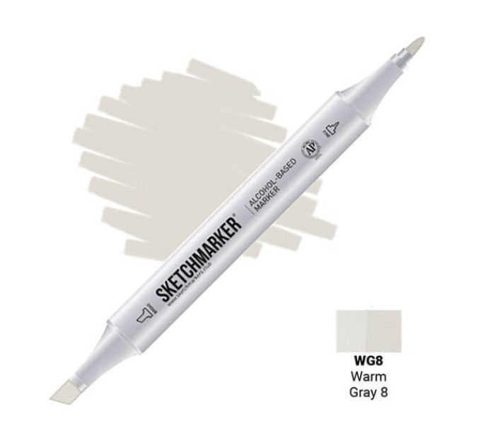 Маркер Sketchmarker Warm Gray 8 (Теплый серый 8), SM-WG08