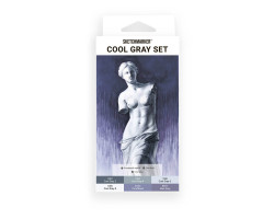 Маркери SketchMarker набір 6 шт, Cool Gray, Відтінки Сірого SM-6CGR-foto2