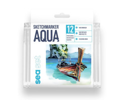 Акварельні маркери набір SketchMarker Aqua Pro Sea, 12 колір, SMA-12SEA