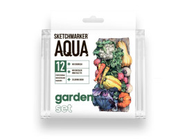 Акварельные маркеры набор SketchMarker Aqua Pro Garden, 12 цвет, SMA-12GARD