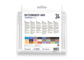 Акварельные маркеры набор SketchMarker Aqua Pro Outdoor, 24 цвет, SMA-24OUTD-foto3