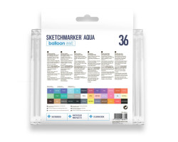Акварельні маркери набір SketchMarker Aqua Pro Balloons, 36 колір, SMA-36BALL-foto4