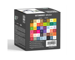 Комплект маркерів SketchMarker Brush Hi Tex Style - Хай тек 48 шт. (В пластик. Кейсі), SMB-48HITEX-foto3