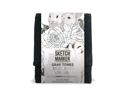 Набір маркерів Sketchmarker Gray set 12 шт арт 12gray-foto4