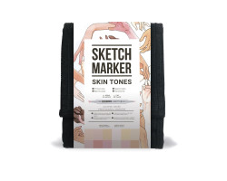 Набор маркеров Sketchmarker Skin tones 12 - Оттенки кожи - 12 маркеров + сумка органайзер-foto2