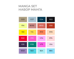 Маркери Sketchmarker в наборі Manga set 24 - Манга набір - 24 маркери + сумка органайзер - арт-24mang-foto4