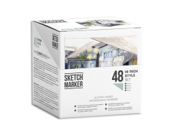 Набір маркерів SketchMarker Hi Tex Style - Хай-тек 48 шт. (В пластик. Кейсі), SM-48HITEX-foto3