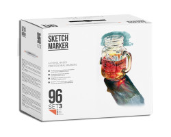 Набір маркерів SketchMarker Set 3 96 шт. (У пластик. Кейсі), SM-96SET3-foto3