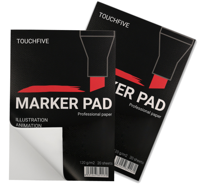 Маркеры Touchfive 168 цветов, серия Touch Qiuci с подставкой + альбом А4