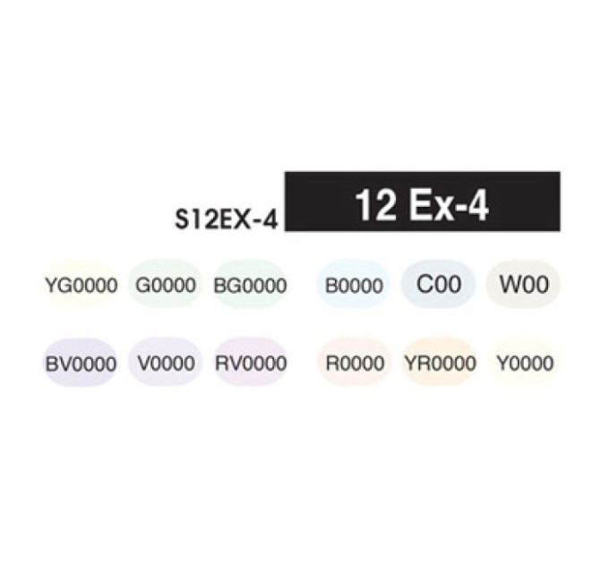 Комплект маркерів Copic Sketch Set EX-4, 12 шт