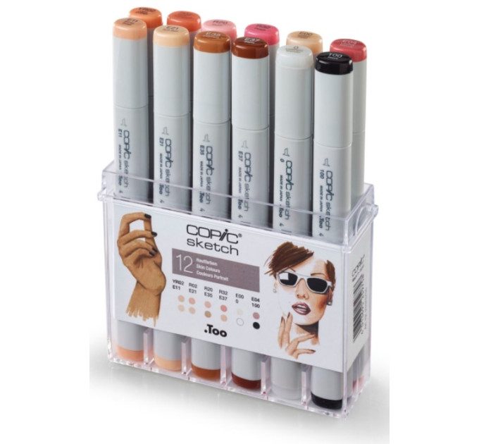 Набор маркеров Copic Sketch Skin Tones 12 цветов телесный 21075705