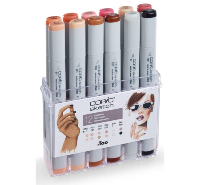 Набор маркеров Copic Sketch Skin Tones 12 цветов телесный 21075705