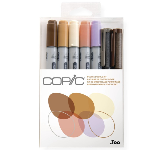 Маркеры Copic Ciao Set Doodle Kit People 5+2 шт 22075671