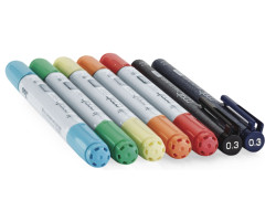 Маркери Copic Ciao Set Doodle Kit Rainbow 5+2 шт 22075673-foto2
