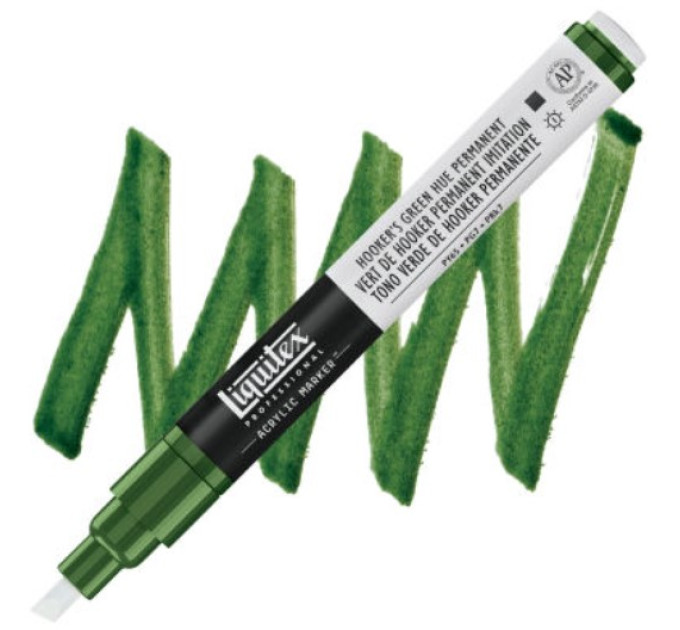 Акриловый маркер Liquitex, Paint Marker 2 мм, №224 Hooker's Green Hue Permanent