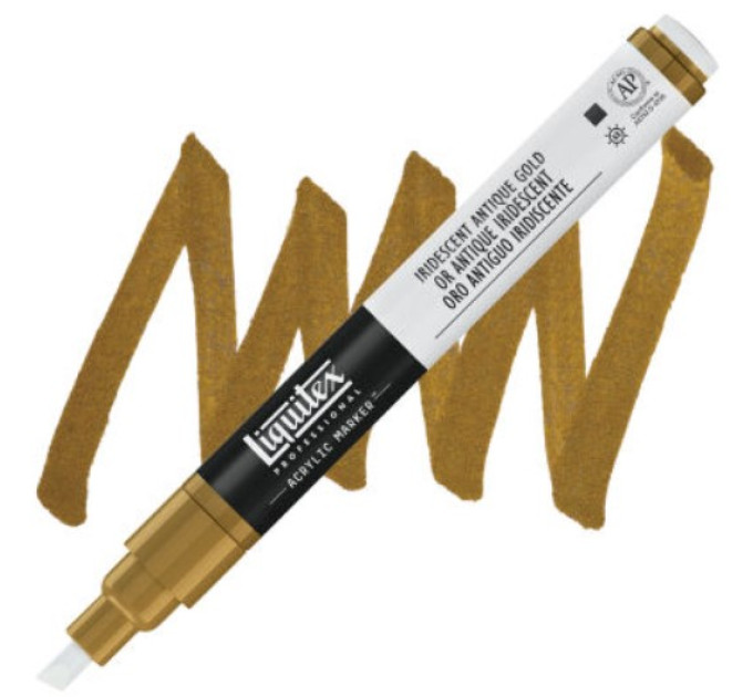 Акриловый маркер Liquitex, Paint Marker 2 мм, №237 Iridescent Antique Gold