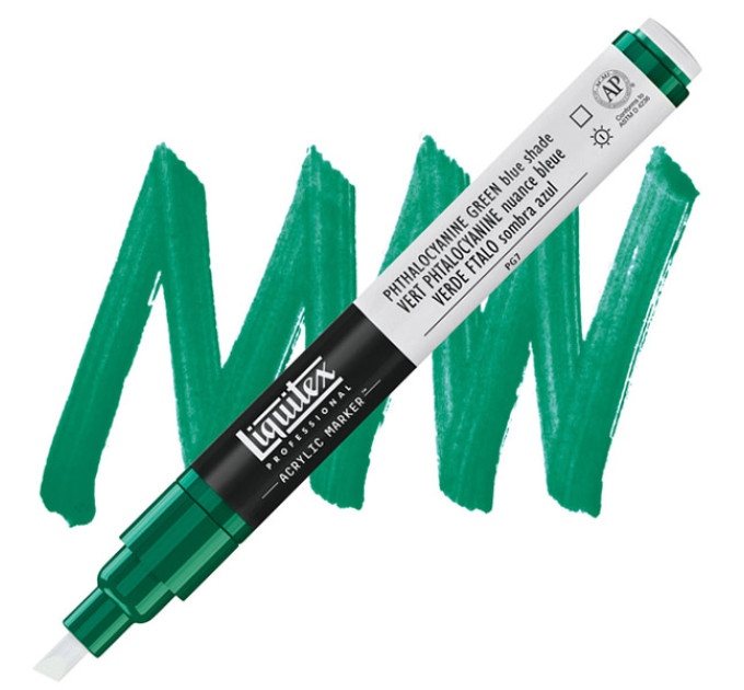 Акриловый маркер Liquitex, Paint Marker 2 мм, №317 Phthalocyanine Green
