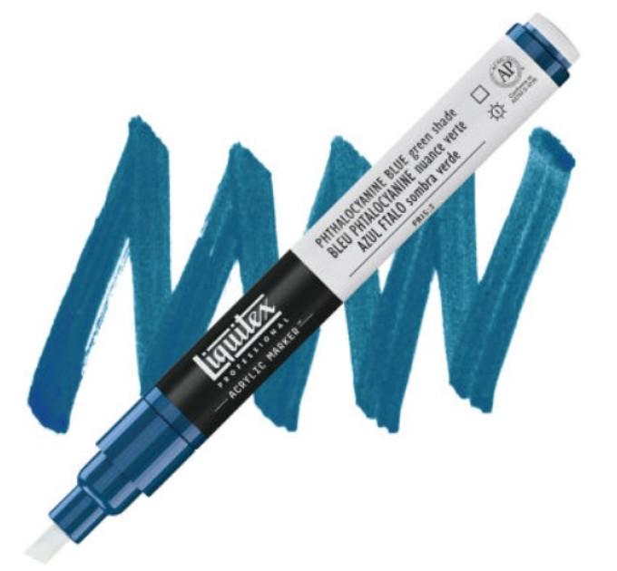 Акриловый маркер Liquitex, Paint Marker 2 мм, №316 Phthalocyanine Blue