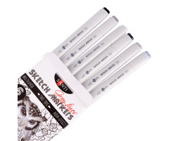 Набор маркеров SANTI sketch Gray tones Brush 6 шт 390544-foto2