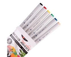 Набор маркеров SANTI sketch Basic Colours Brush 6 шт 390546-foto3