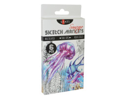 Набор маркеров SANTI sketch Seascape Brush 6 шт 390567