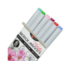 Набор маркеров SANTI sketch Floristics Brush 6 шт 390569-foto2