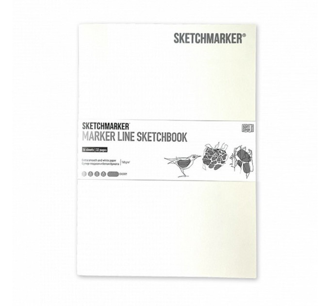 Скетчбук SketchMarker В5 16 листов, 160 г, белый, MLSM / WHITE