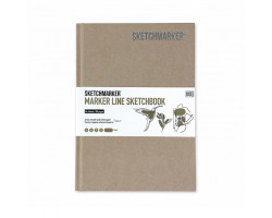 Скетчбук SketchMarker А5 44 листов, 160 г, песок, MLHSM / SAND