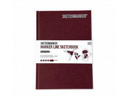 Скетчбук SketchMarker А5 44 листов, 160 г, бургунди, MLHSM / BURG