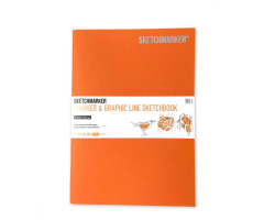 Скетчбук SketchMarker В5 16 листов, 180 г, оранжевый, MGLSM / ARAN