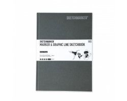 Скетчбук SketchMarker В5 44 листов, 180 г, серебряный, MGLHM / CHARC