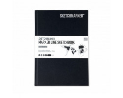 Скетчбук SketchMarker В5 44 листов, 180 г, черный, MGLHM / BLACK